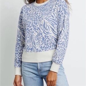 RAILS RAMONA Mixed Animal Cotton Blend Sweater S